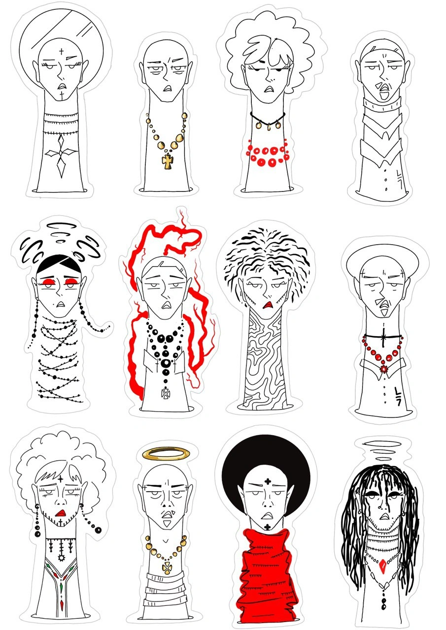 Red Sticker Set